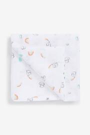 White Rainbow Baby Muslin Cloths 4 Packs - Image 4 of 5