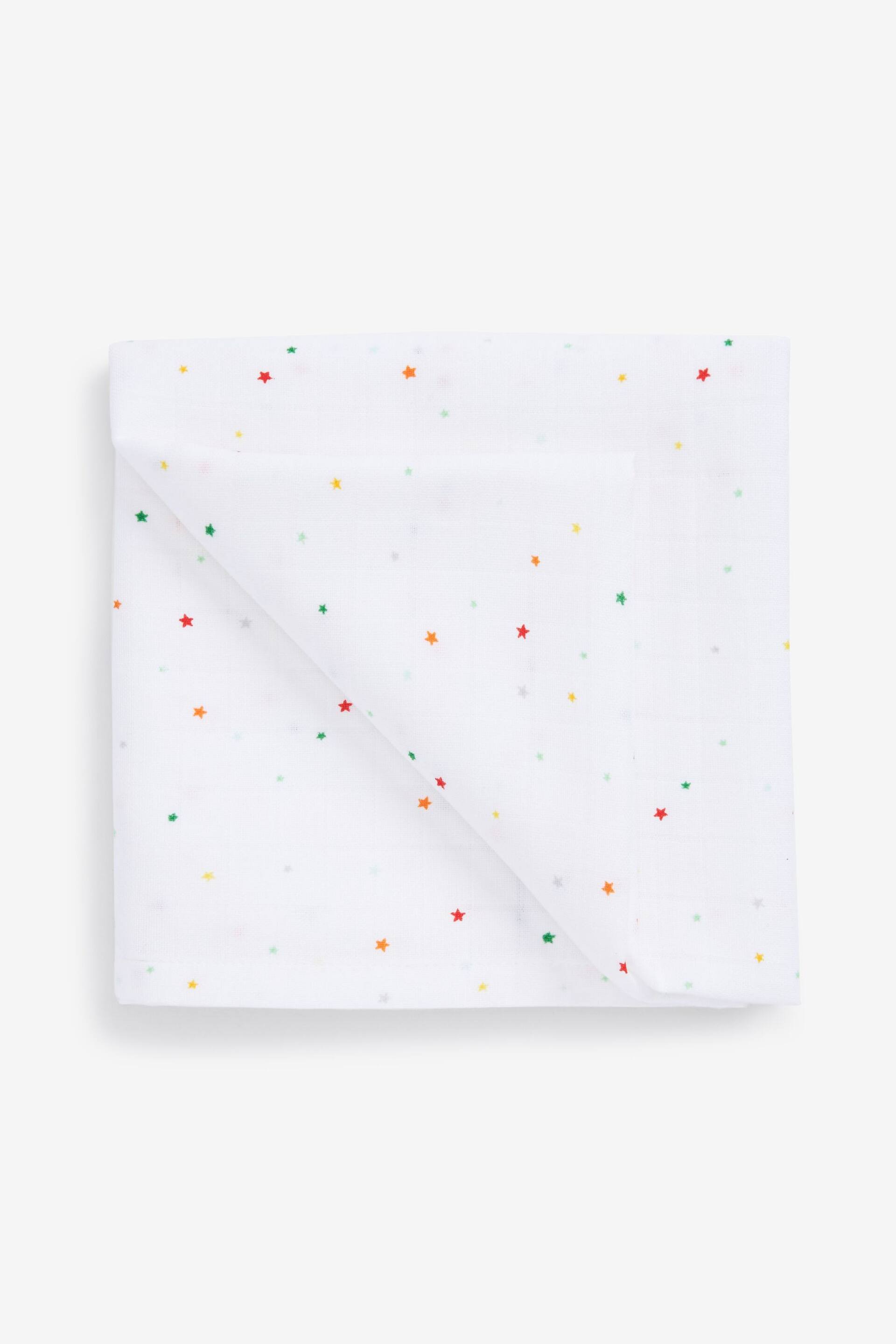 White Rainbow Baby Muslin Cloths 4 Packs - Image 5 of 5