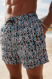 Keith Haring Navy Blue Regular Fit Printed Swim Shorts - Image 1 of 11