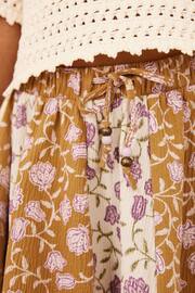 Ochre Yellow Floral Print Skirt (3-16yrs) - Image 4 of 8