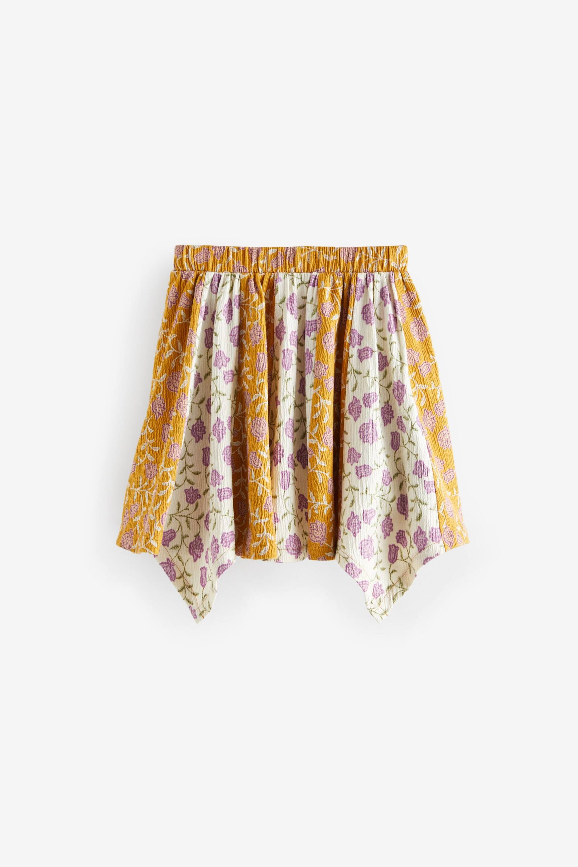 Ochre Yellow Floral Print Skirt (3-16yrs) - Image 5 of 8