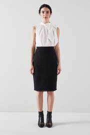 LK Bennett Lara Cotton Italian Tweed Skirt - Image 3 of 6