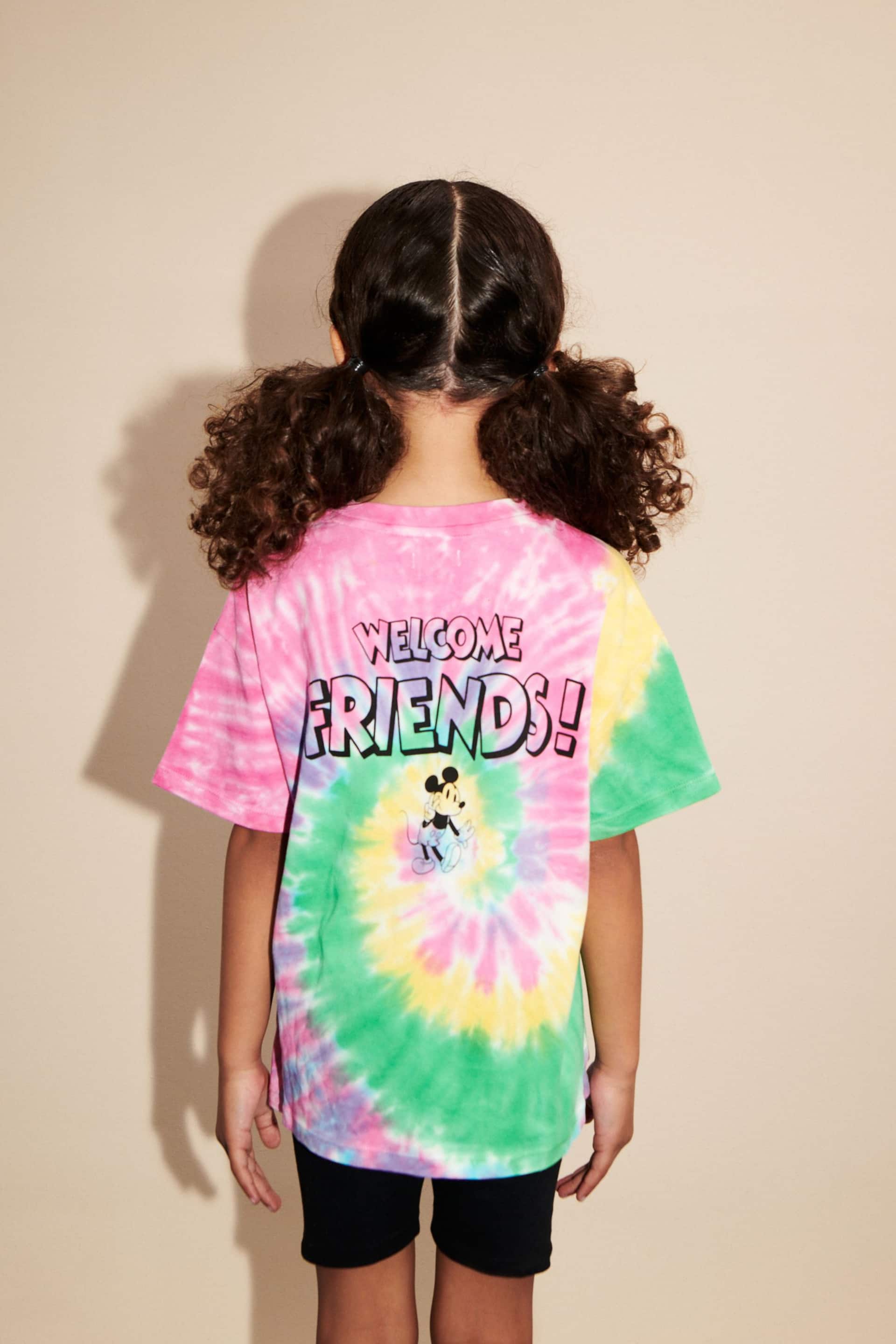 Rainbow Tie Dye Oversized Sequin Minnie Mouse License T-Shirt (3-16yrs) - Image 2 of 6