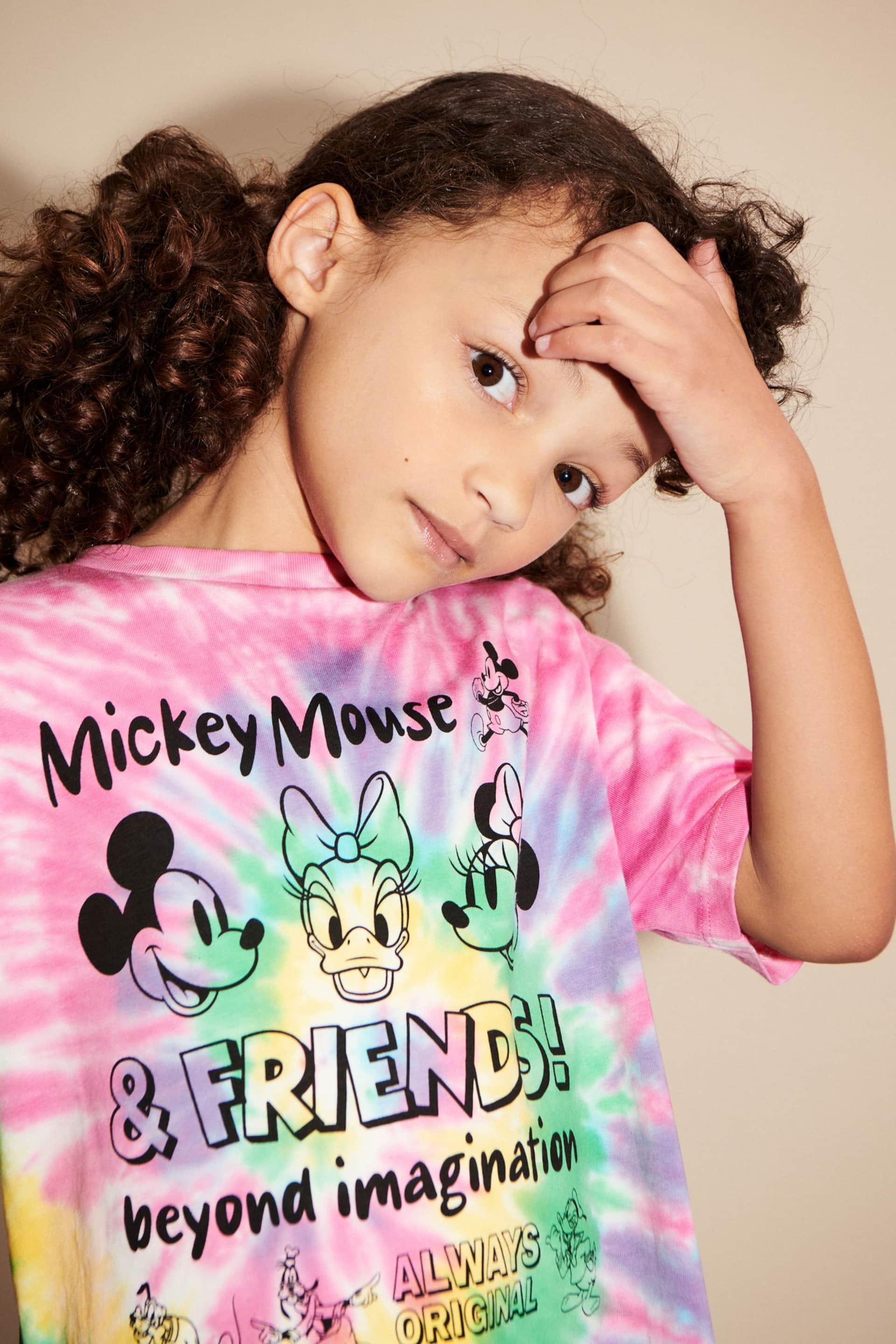 Rainbow Tie Dye Oversized Sequin Minnie Mouse License T-Shirt (3-16yrs) - Image 3 of 6