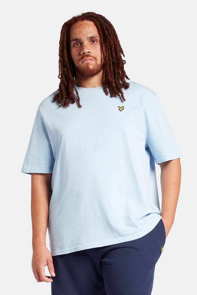 Lyle & Scott Light Blue 100% Cotton Big Crew Neck T-Shirt - Image 1 of 4