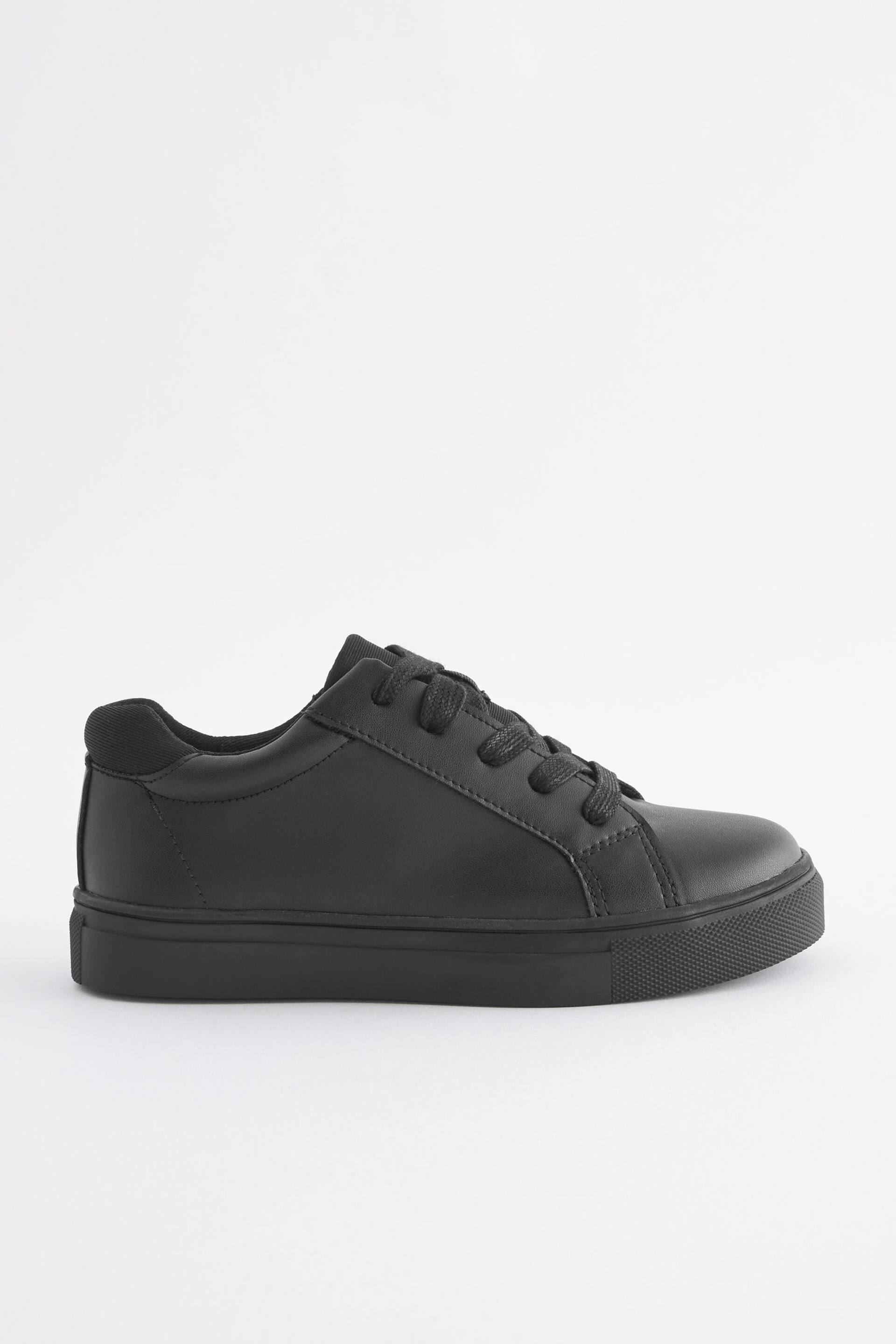 Black Standard Fit (F) Lace Up School Shoes - Image 2 of 5