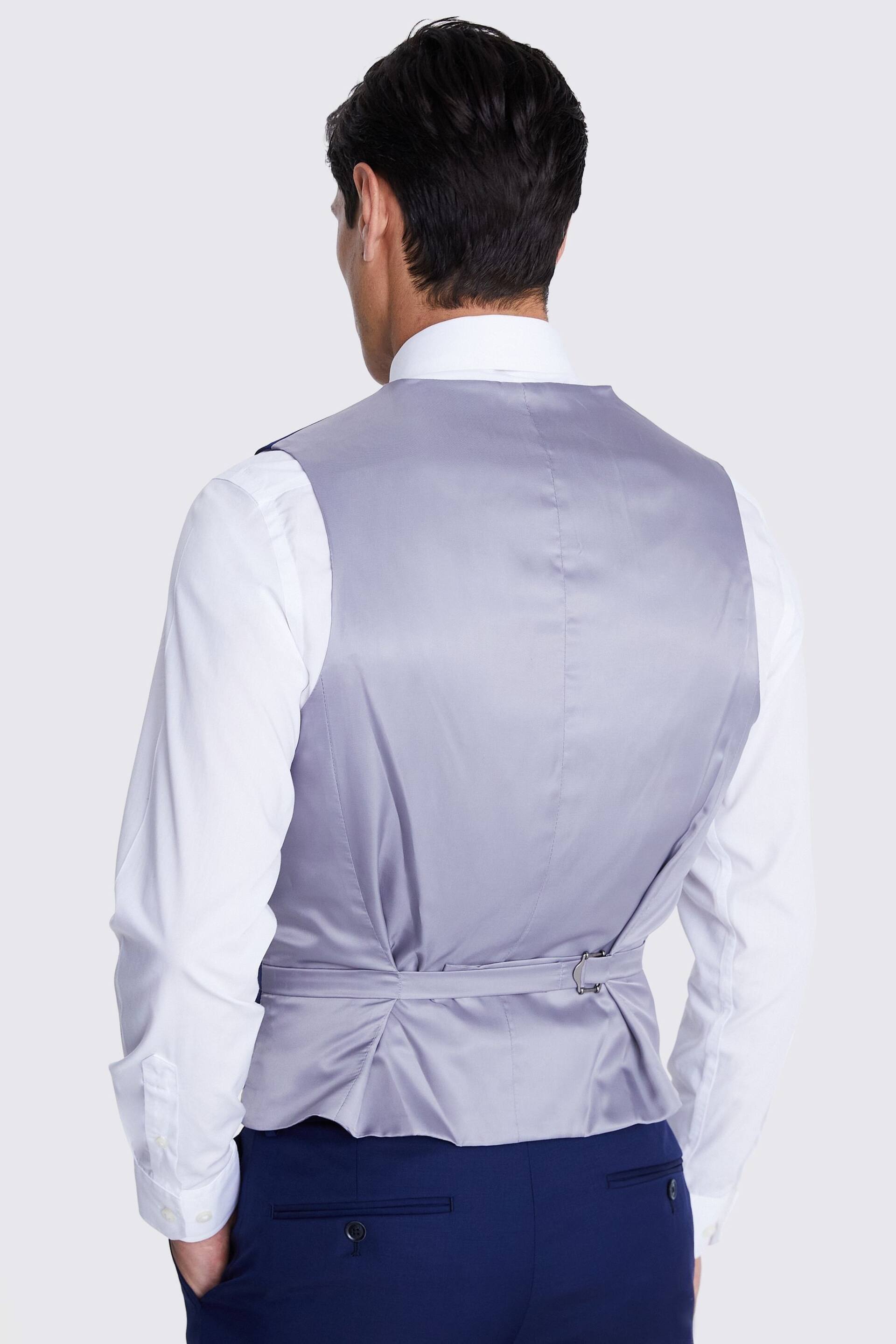 MOSS Tailored Fit Navy Twill Suit Waistcoat - Image 2 of 3