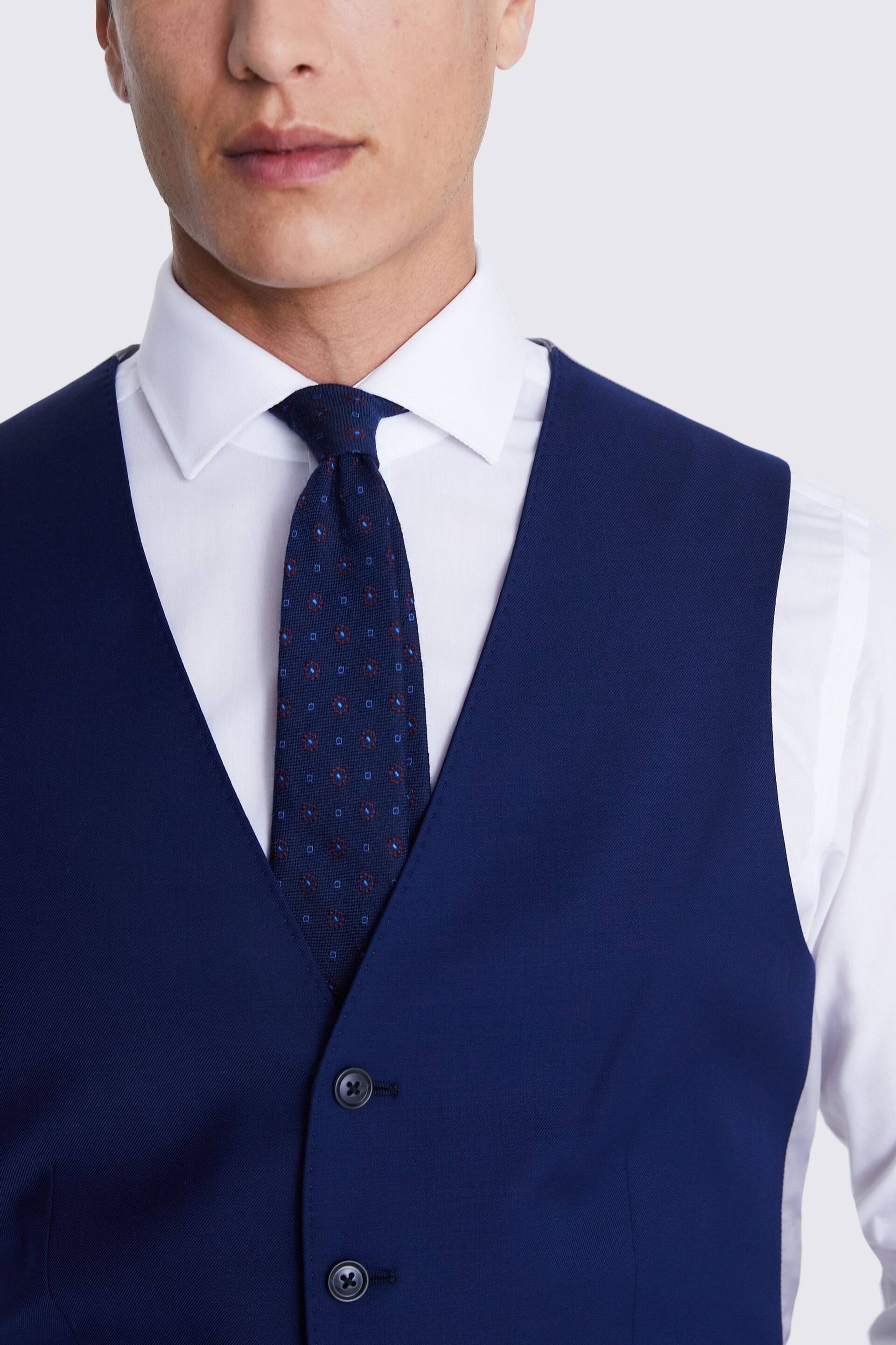 MOSS Tailored Fit Navy Twill Suit Waistcoat - Image 3 of 3