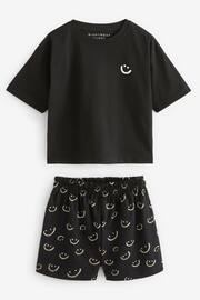 Black/White Smile Short Pyjamas 2 Pack (3-16yrs) - Image 7 of 10