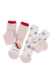 Totes White Totes Toasties Super Soft Slippers Socks 2 PK - Image 1 of 4