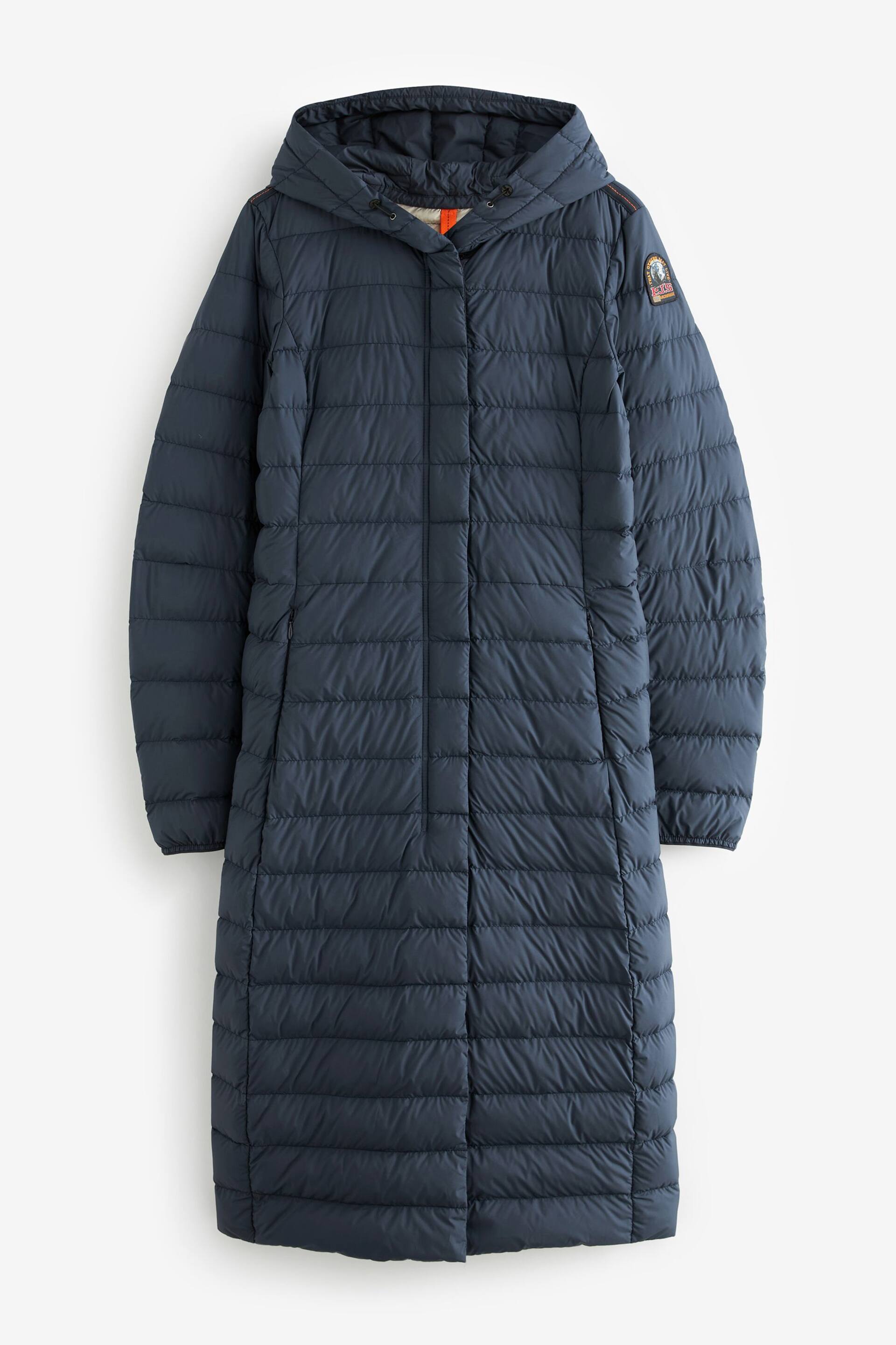 Parajumpers Navy Omega Super Light Weight Long Puffer Coat - Image 1 of 3