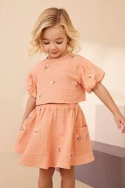 Peach Pink Top & Skirt Set (3mths-7yrs) - Image 2 of 7