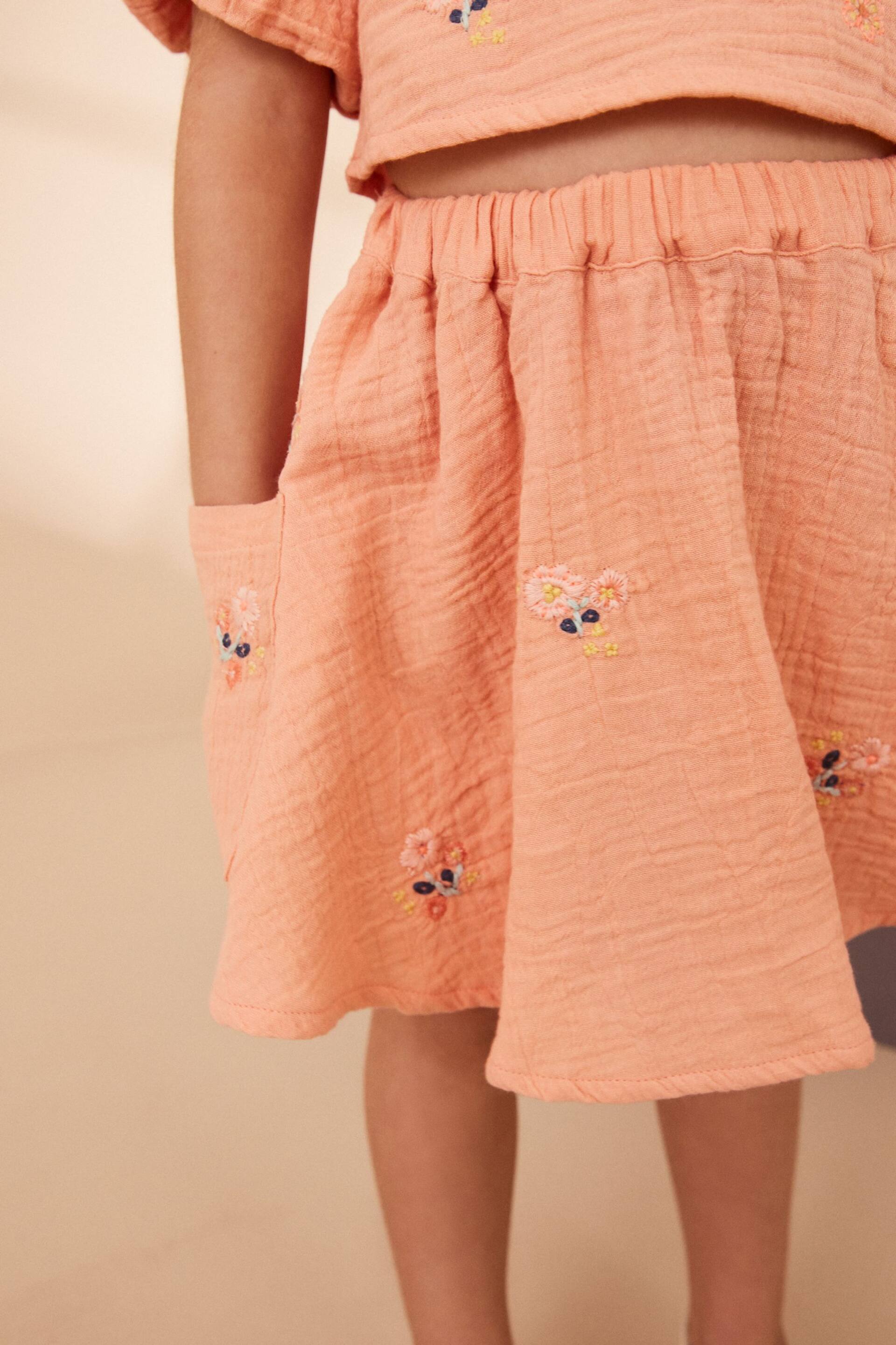 Peach Pink Top & Skirt Set (3mths-7yrs) - Image 4 of 7
