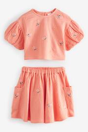 Peach Pink Top & Skirt Set (3mths-7yrs) - Image 5 of 7