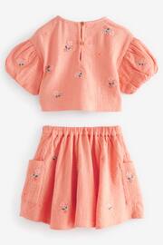Peach Pink Top & Skirt Set (3mths-7yrs) - Image 6 of 7