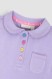 JoJo Maman Bébé Lilac Purple Pretty Polo Shirt - Image 2 of 3