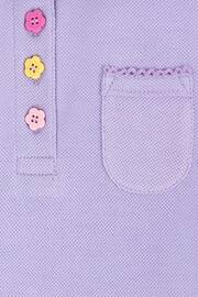 JoJo Maman Bébé Lilac Purple Pretty Polo Shirt - Image 3 of 3
