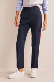 Boden Dark Blue Chrome Petite Kew Side Stripe Trousers - Image 1 of 5