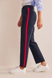 Boden Dark Blue Chrome Petite Kew Side Stripe Trousers - Image 4 of 5