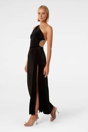 Forever New Black Costanza Diamante Velvet Gown - Image 3 of 4