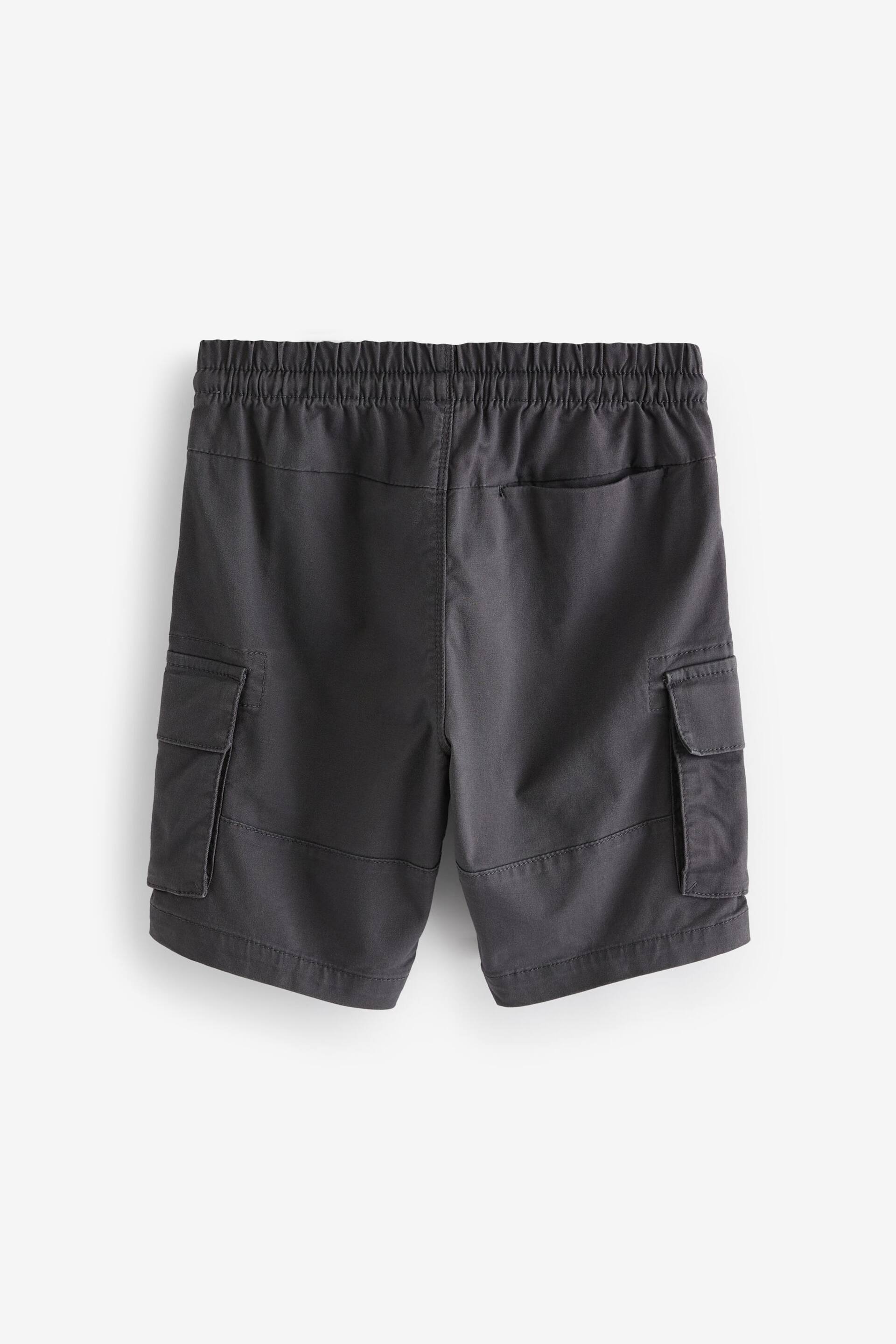 Charcoal Grey/Stone Cargo Shorts 2 Pack (3-16yrs) - Image 2 of 4