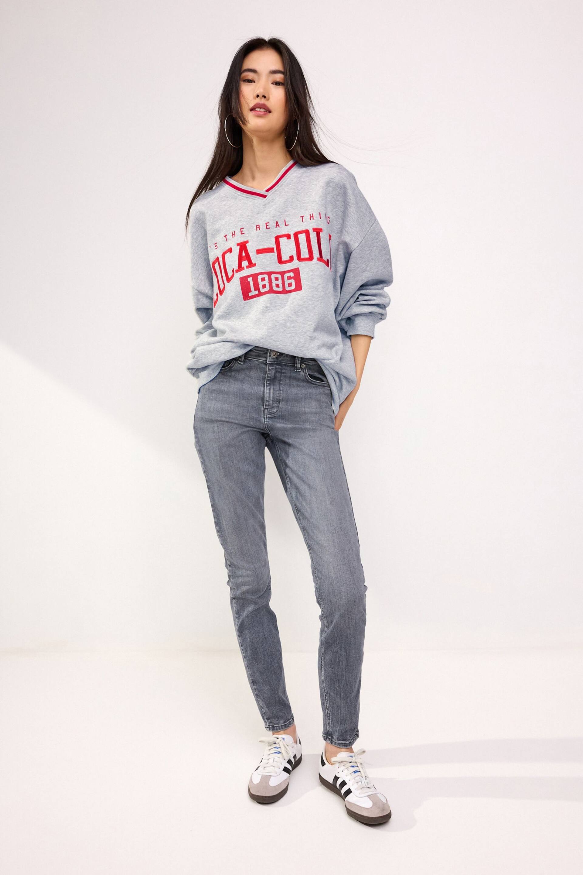 Grey License Coca-Cola Sweatshirt - Image 2 of 6