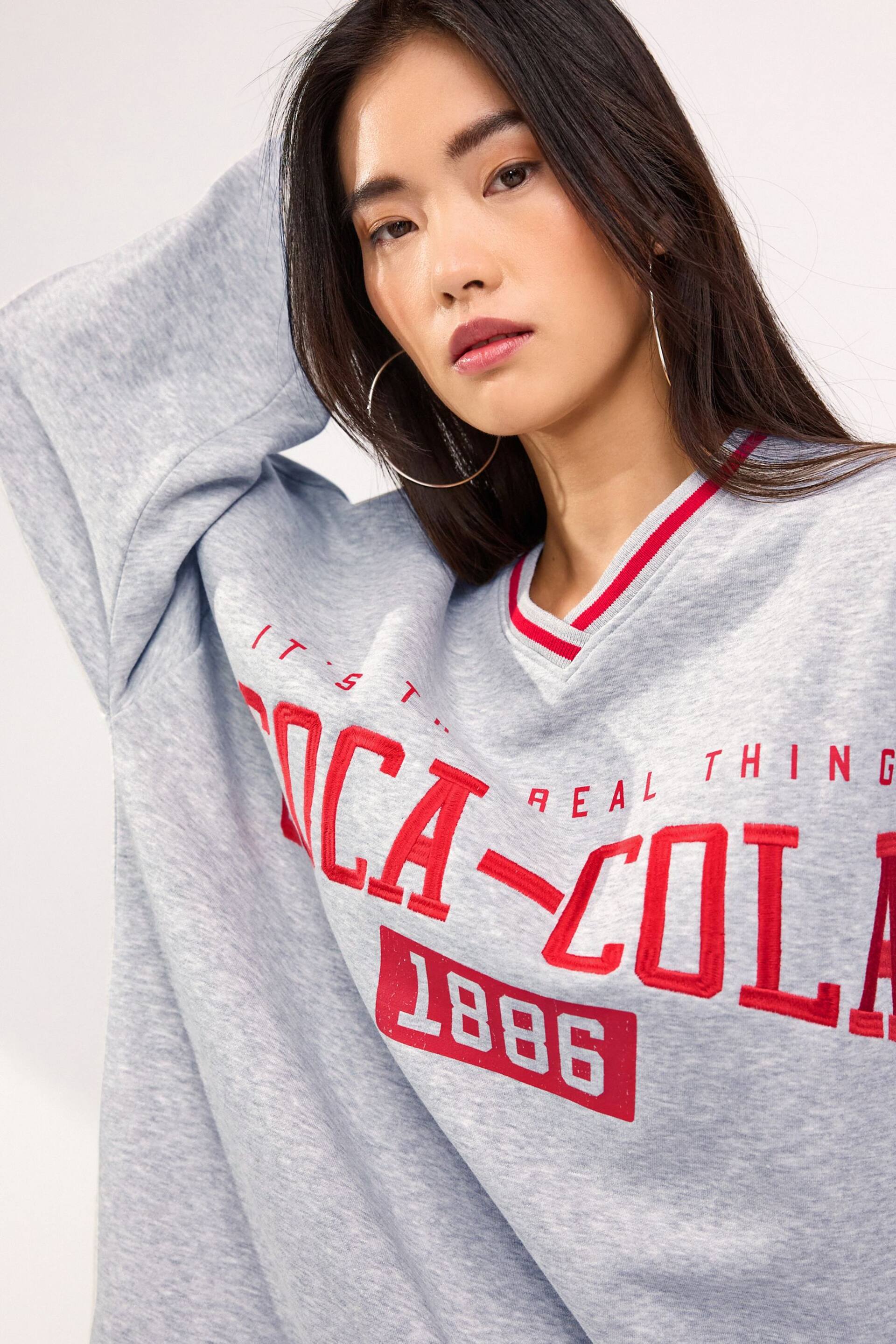 Grey License Coca-Cola Sweatshirt - Image 4 of 6