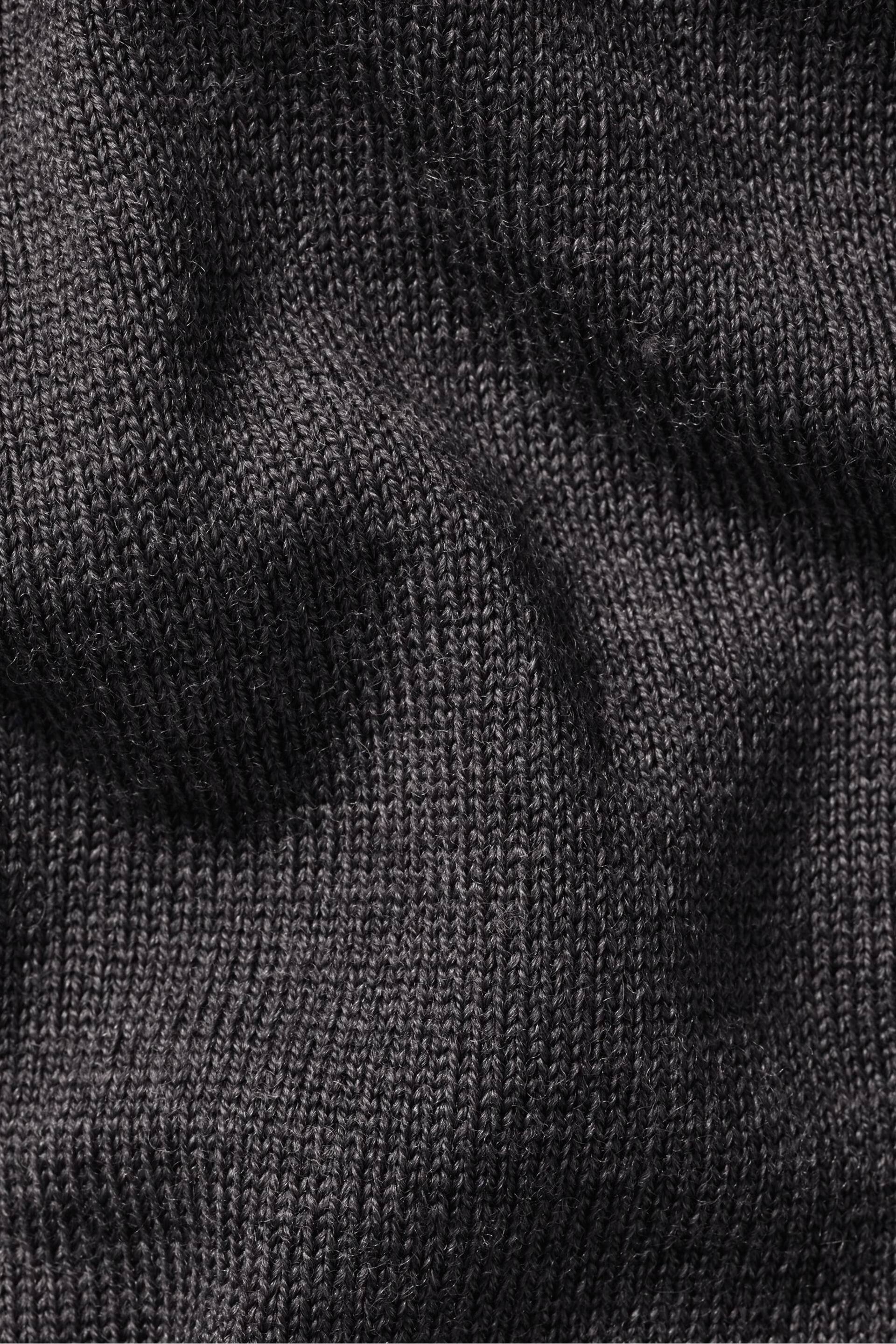 Charles Tyrwhitt Grey Pure Merino Polo Neck Jumper - Image 5 of 5