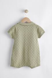 Sage Green Baby Knitted Romper (0mths-2yrs) - Image 5 of 10
