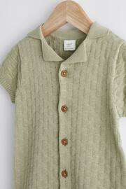 Sage Green Baby Knitted Romper (0mths-2yrs) - Image 6 of 10