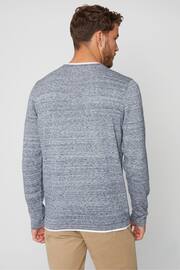 Threadbare Blue Cotton Crew Neck Jumper With Mock T-Shirt - Image 1 of 4