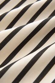 Monochrome Stripe Long Sleeve Cotton Cropped Shirt - Image 7 of 7