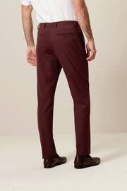Brick Red Regular Fit Motionflex Stretch Suit: Trousers - Image 3 of 8