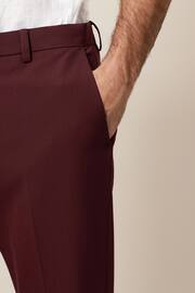 Brick Red Regular Fit Motionflex Stretch Suit: Trousers - Image 4 of 8