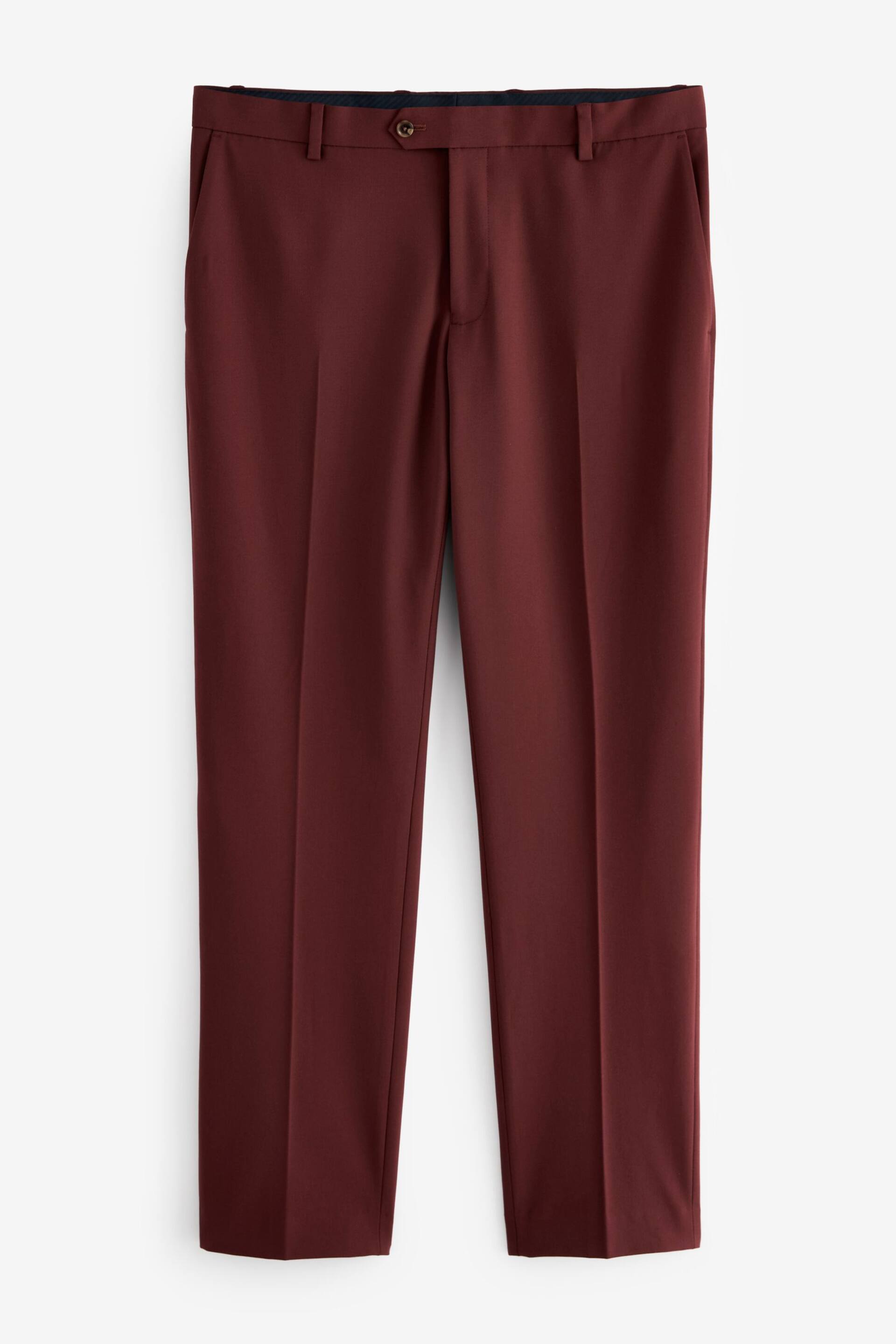 Brick Red Regular Fit Motionflex Stretch Suit: Trousers - Image 5 of 8