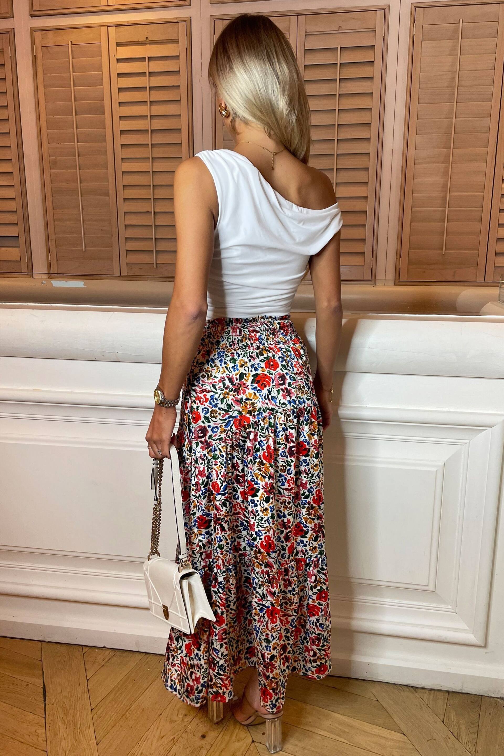 AX Paris Print Shirred Waist Maxi Skirt - Image 2 of 4