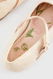 Champagne Gold Glitter Wide Fit (G) Mary Jane Occasion Shoes - Image 5 of 5