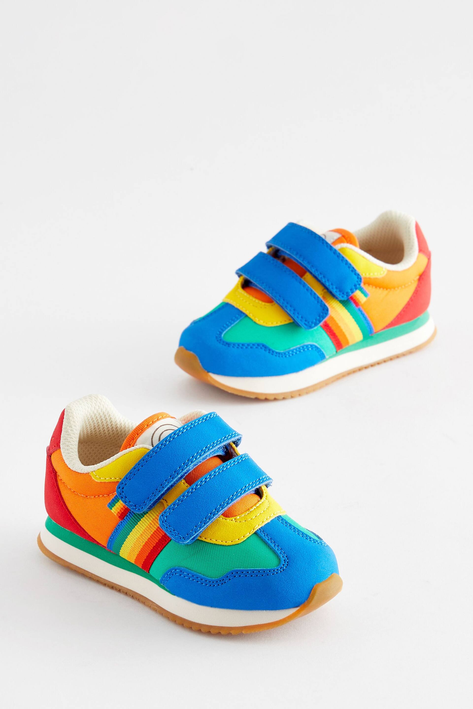 Little Bird by Jools Oliver Multi Bright Younger Colourful Rainbow Retro Runner Trainers - Image 1 of 6