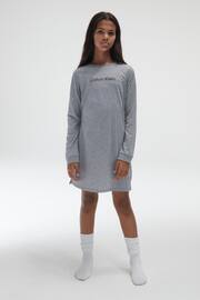 Calvin Klein Grey Modern Cotton Long Sleeve Sleep Dress - Image 1 of 3