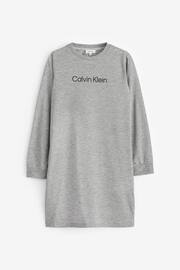 Calvin Klein Grey Modern Cotton Long Sleeve Sleep Dress - Image 2 of 3