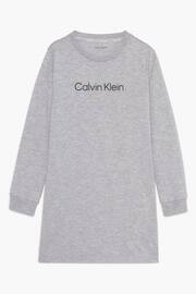 Calvin Klein Grey Modern Cotton Long Sleeve Sleep Dress - Image 3 of 3