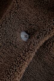 Brown Teddy Borg Long Coat - Image 6 of 6