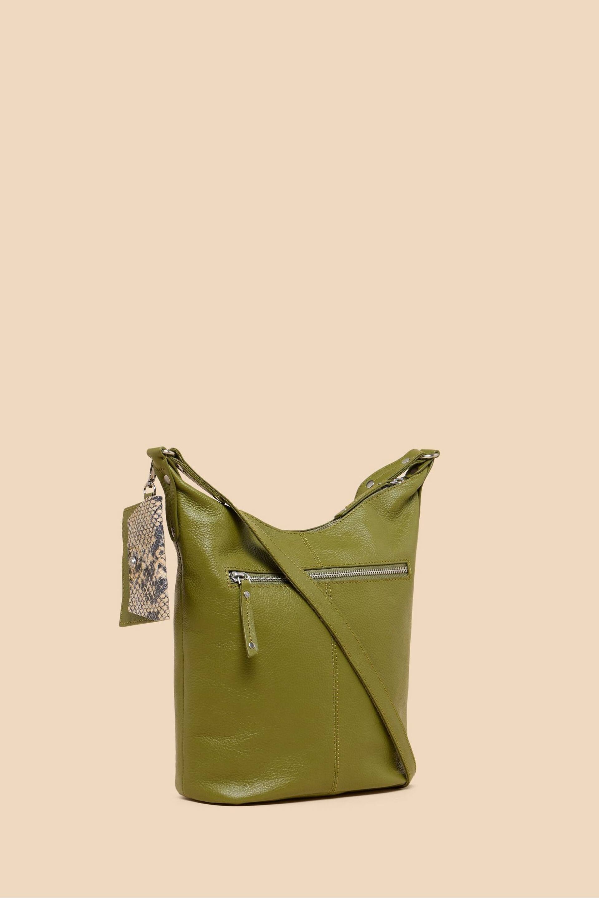 White Stuff Green Fern Leather Cross-Body Bag - Image 2 of 4