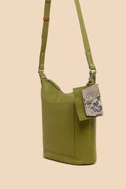 White Stuff Green Fern Leather Cross-Body Bag - Image 3 of 4