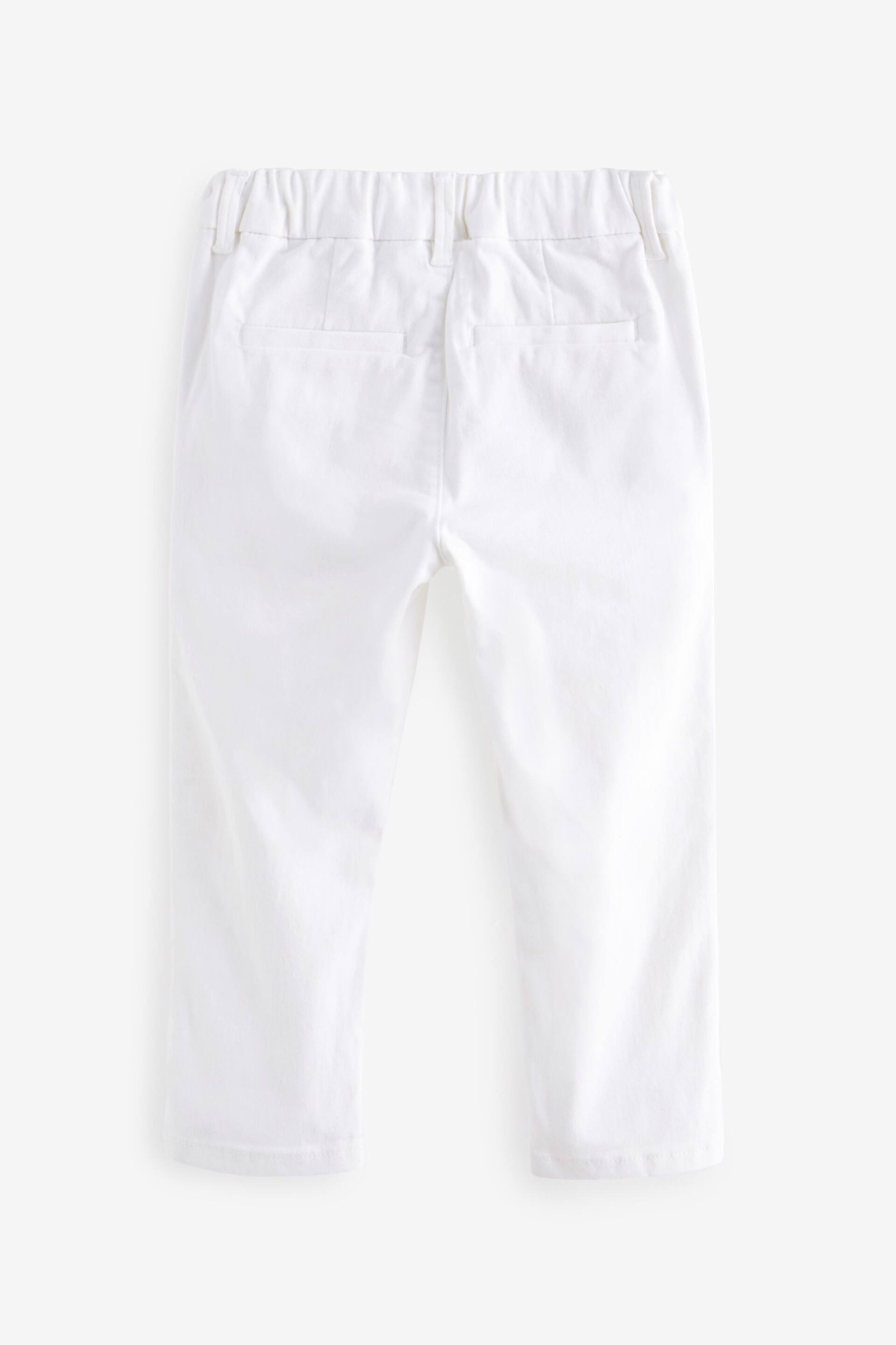 White Stretch Chinos Trousers (3mths-7yrs) - Image 2 of 3