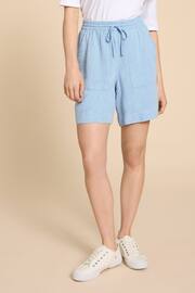 White Stuff Blue Elle Linen Blend Shorts - Image 1 of 7
