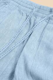 White Stuff Blue Elle Linen Blend Shorts - Image 7 of 7