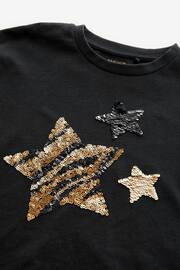 Black Sequin Star Long Sleeve T-Shirt (3-16yrs) - Image 7 of 7