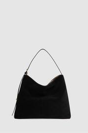 Reiss Black Vigo Leather Suede Handbag - Image 3 of 6