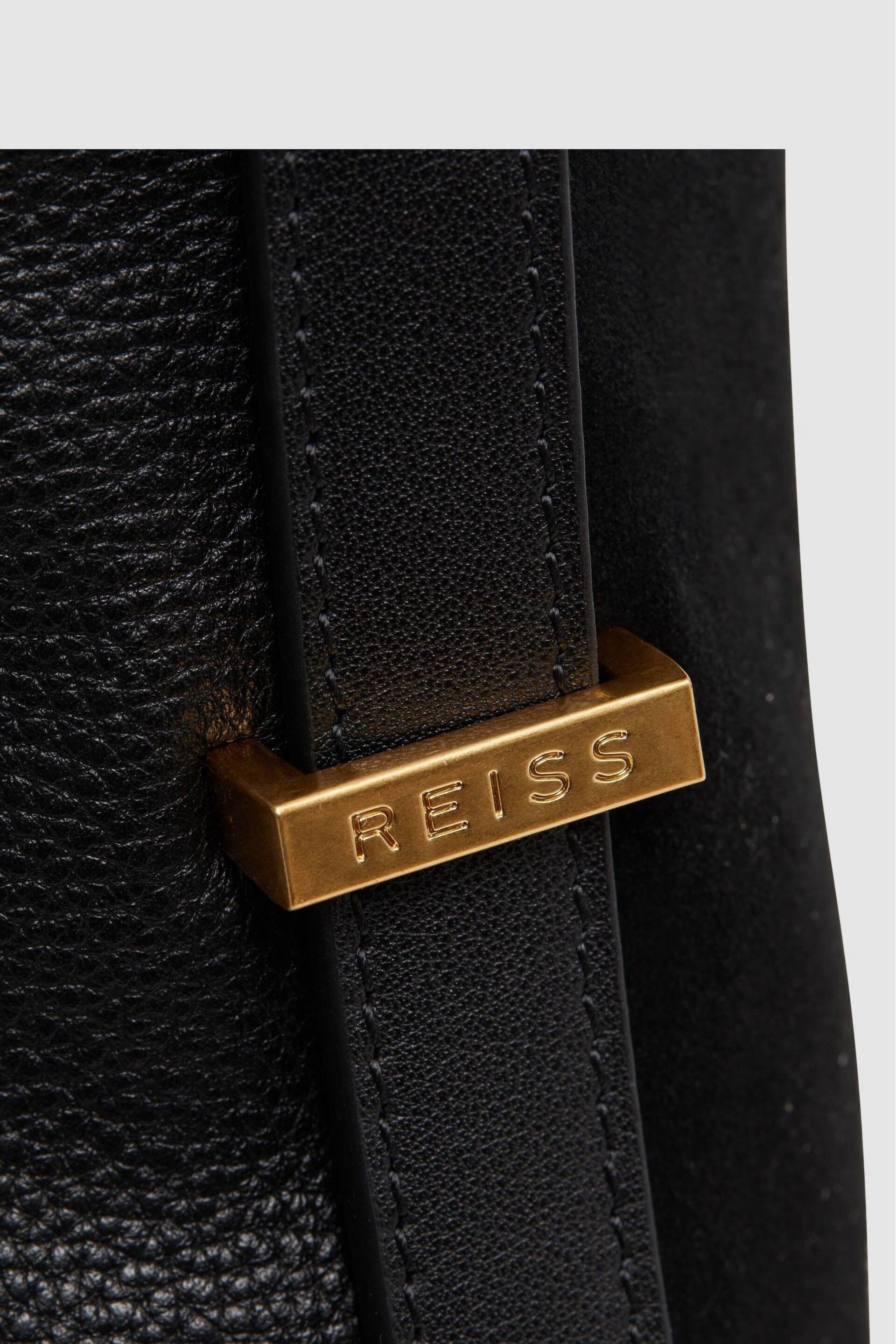 Reiss Black Vigo Leather Suede Handbag - Image 6 of 6